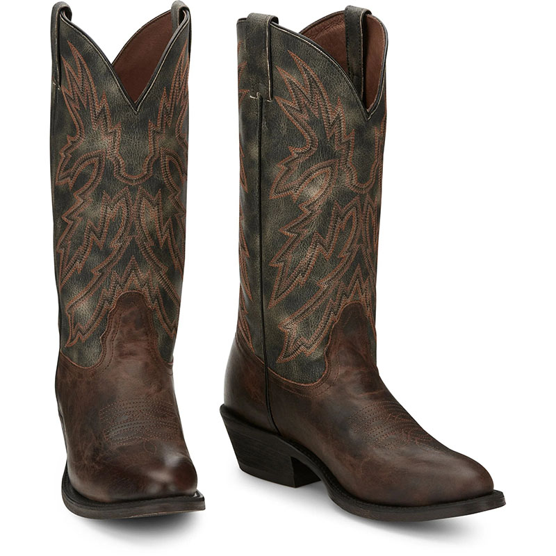 NOCONA | MEN'S MITCHELL ANTIQUED BROWN ROUND TOE WESTERN BOOTS HR5575-Antiqued Brown