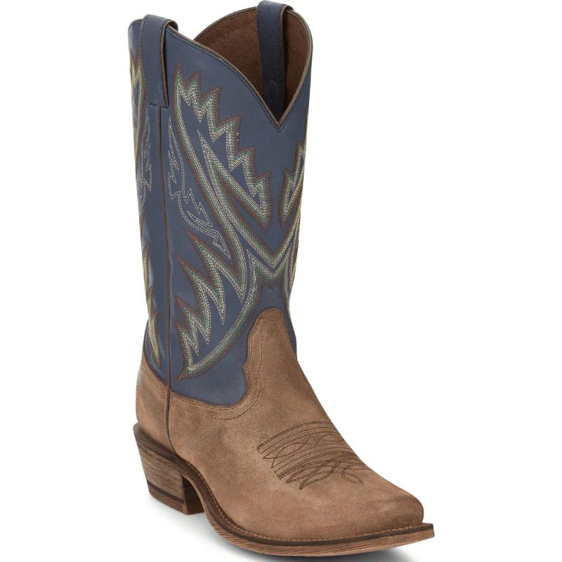 NOCONA | MEN'S JUDE TAN/INDIGO SQUARE TOE WESTERN BOOTS HR5576-Tan