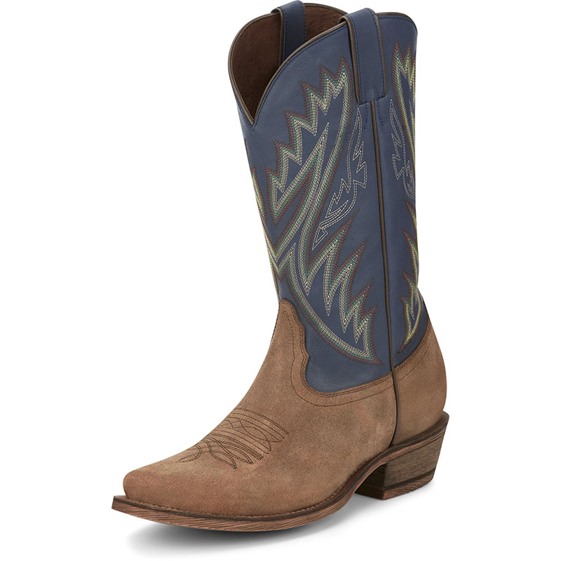 NOCONA | MEN'S JUDE TAN/INDIGO SQUARE TOE WESTERN BOOTS HR5576-Tan