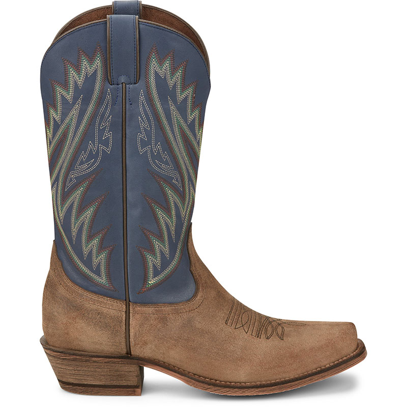 NOCONA | MEN'S JUDE TAN/INDIGO SQUARE TOE WESTERN BOOTS HR5576-Tan