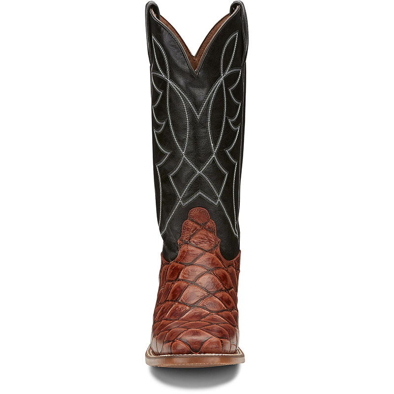 NOCONA | MEN'S GO ROUND COGNAC PIRARUCU PRINT WESTERN BOOT NB5548-Cognac