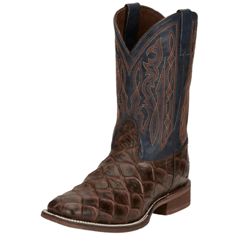 NOCONA | MEN'S TURNER CHOCOLATE PIRARUCU PRINT WESTERN BOOTS NB5560-Brown