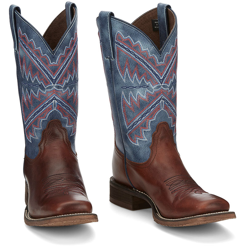 NOCONA | WOMEN'S HERO NAIDA BLUE SQUARE TOE WESTERN BOOTS NL5417-Blue